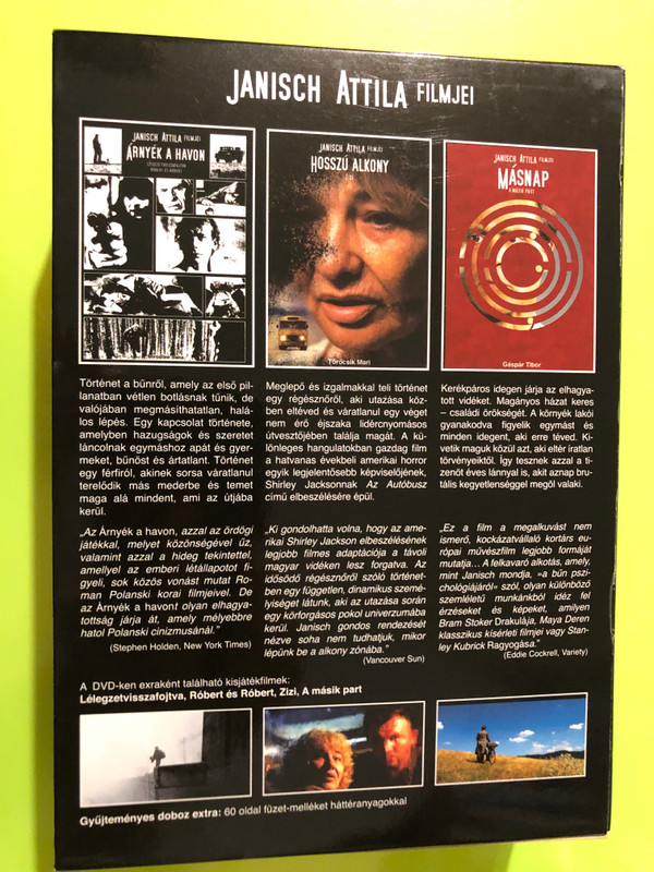 Árnyék a havon, Hosszú alkony, Másnap DVD / 4 DVD Box Set / Hungarian Films directed by Janisch Attila / Janisch Attila filmjei díszdoboz (5996357344063)