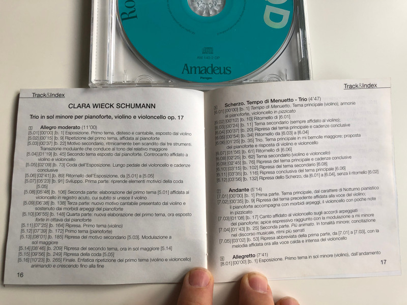 Trii Per Pianoforte E Archi / Trio Italiano / Robert e Clara Schumann ‎/ Amadeus Audio CD 2001 / AM 140-2