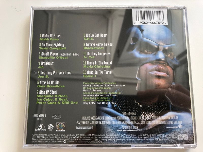 Shaq Steel: Music From And Inspired By The Motion Picture / Qwest Records Audio CD 1997 / 9362-46678-2