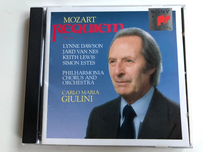 Mozart – Requiem, K.626 / Lynne Dawson, Jard Van Nes, Keith Lewis, Simon Estes ‎/ Philharmonia Chorus & Orchestra / Carlo Maria Giulini / Sony Classical ‎Audio CD 1990 / SK 45 577