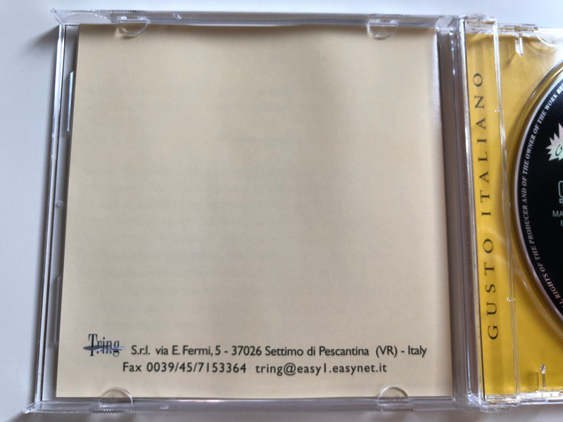 Franz Schubert / Der Tod und das Madchen (La morte e la fanciulla) / Quartetto Amati Italia / Gusto Italiano Audio CD 1996 / GI 053