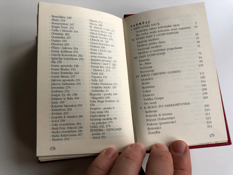 Put u Život / The Way to Life: Prayer and Rites / Hardcover - Red / Croatian language prayer book / Molitvenik i obrednik / IX. Dopunjeno Izdanje / "Marija" 2009 / Petar Lubina (978-9530039261)