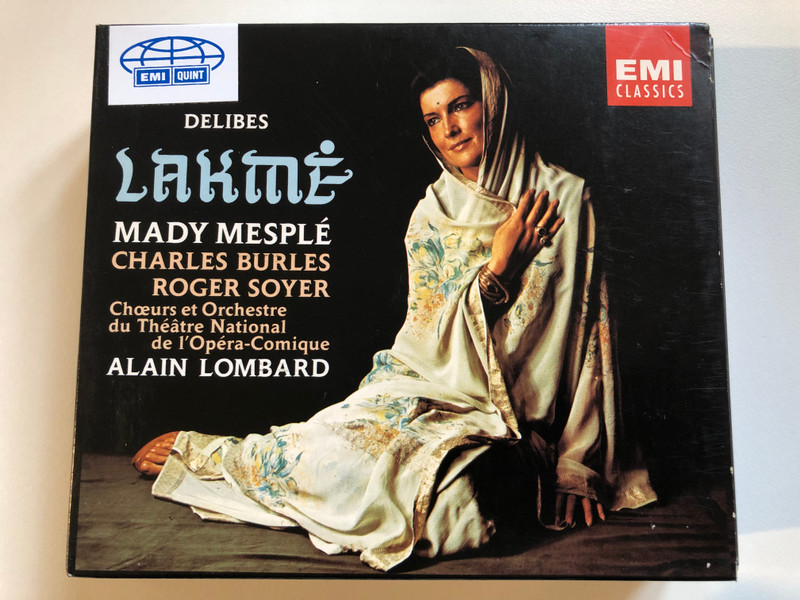 Delibes ‎– Lakmé / Mady Mesplé, Charles Burles, Roger Soyer / Chœurs & Orchestre Du Théâtre National De L'Opéra-Comique / Alain Lombard / EMI Classics 2x Audio CD 1987 Stereo / CDS 7 49430 2