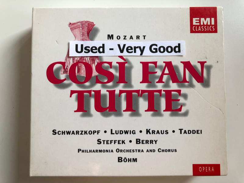 Mozart ‎– Così Fan Tutte / Schwarzkopf, Ludwig, Kraus, Taddei, Steffek, Berry / Philharmonia Orchestra And Chorus, Böhm / EMI Classics 3x Audio CD 1988 Stereo / 0777 7 69330 2 3