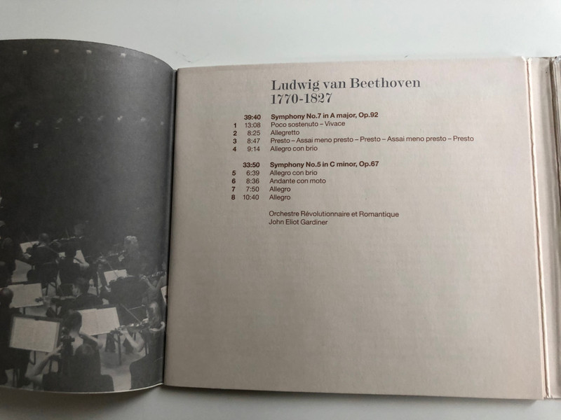 Live at Carnegie Hall - Beethoven Symphonies 5 & 7 / ORR/Gardiner / Carnegie Hall ‎Audio CD 2012 / SDG 717