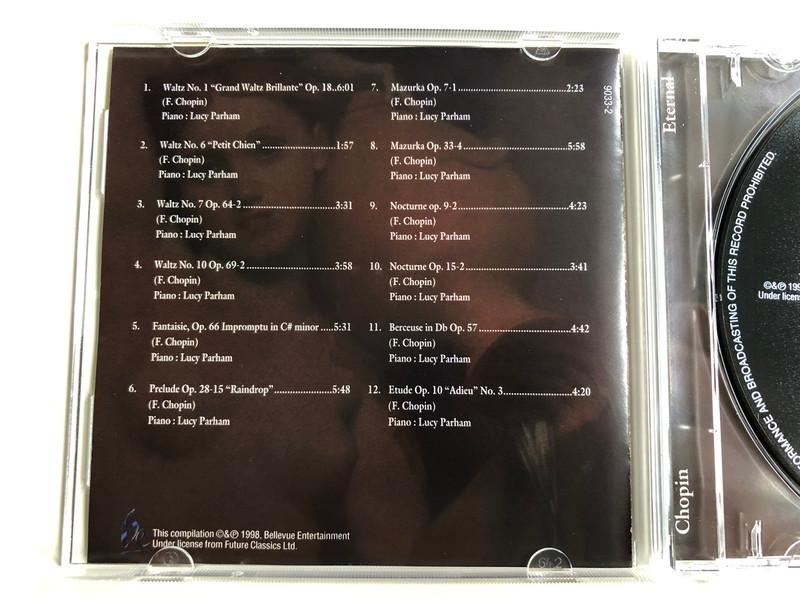 Chopin ‎– Eternal / Piano: Lucy Parham / A-Play Classics ‎Audio CD 1998 / 9033-2 (5703976103212)