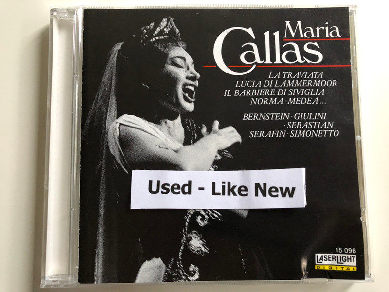 Maria Callas - La Traviata, Lucia Di Lammermoor, Il Barbiere Di Siviglia, Norma-Medea... / Bernstein, Giulini, Sebastian Serafin, Simonetto / Laser Light Audio CD 1989 Stereo / 15 096