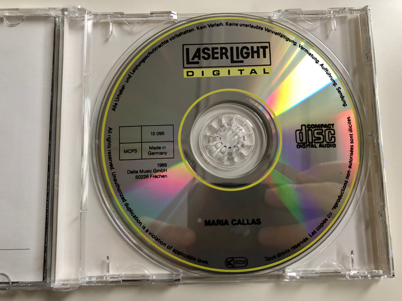 Maria Callas - La Traviata, Lucia Di Lammermoor, Il Barbiere Di Siviglia, Norma-Medea... / Bernstein, Giulini, Sebastian Serafin, Simonetto / Laser Light Audio CD 1989 Stereo / 15 096