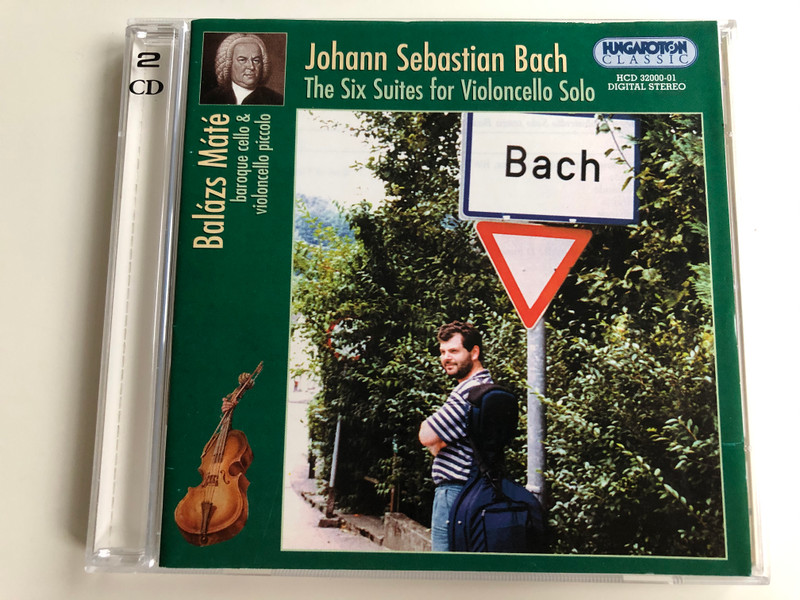 Johann Sebastian Bach - The Six Suites for Violoncello Solo / Balazs Mate - baroque cello & violoncello picolo / Hungaroton Classic 2x Audio CD 2000 Stereo / HCD 32000-01