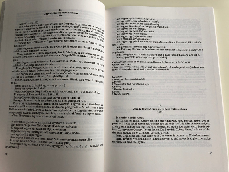 Nagyszombati testamentumok a XVI-XVII. századból by Németh Gábor / Bibliotheca Humanitatis Historica / Magyar Nemzeti Múzeum / Paperback 1995 (9637421890)