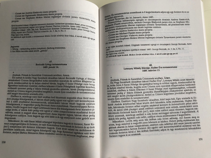 Nagyszombati testamentumok a XVI-XVII. századból by Németh Gábor / Bibliotheca Humanitatis Historica / Magyar Nemzeti Múzeum / Paperback 1995 (9637421890)