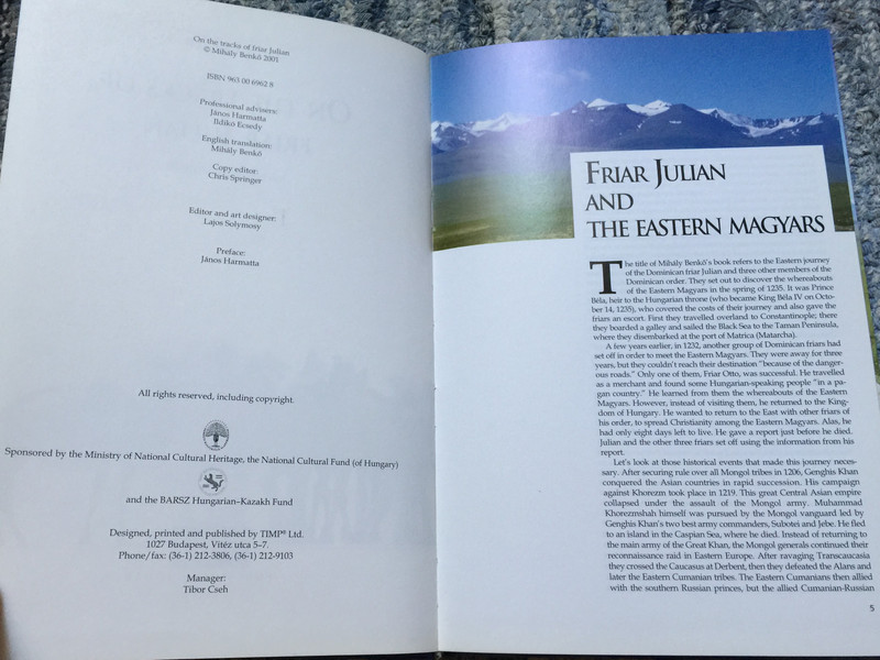 On the Tracks of Friar Julian by Benkő Mihály / Julianus nyomdokain Ázsiában / Photographical journey through Mongolia / Fényképezőgépes barangolások Mongóliában / Timp Publishing House 2001 (9630069628)