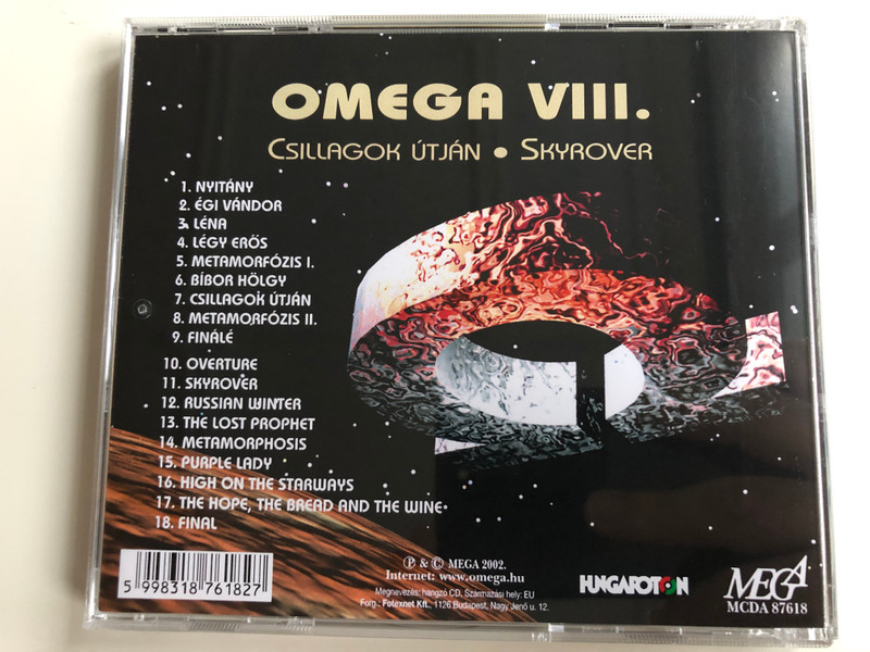Omega ‎– Csillagok Útján, Skyrover / Omega VIII. / Mega‎ Audio CD 2002 / MCDA 87618