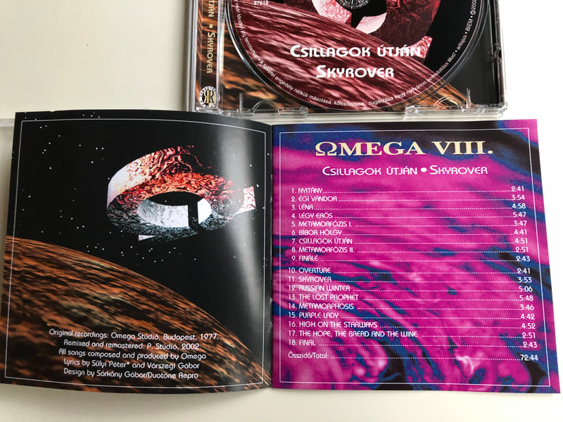 Omega ‎– Csillagok Útján, Skyrover / Omega VIII. / Mega‎ Audio CD 2002 / MCDA 87618