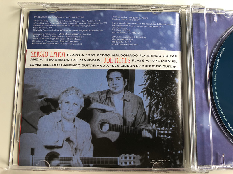 Lara & Reyes ‎– Navidad / Higher Octave Music ‎Audio CD 2000 / VHOCD77