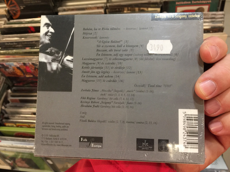 Zerkula És A Szigony Zenekar ‎/ Gyimesi Magyar Népzene, Hungarian Folk Music From Gyimes Beyond The Carpathian Mountains / Folk Európa ‎Audio CD 2002 / FECD006