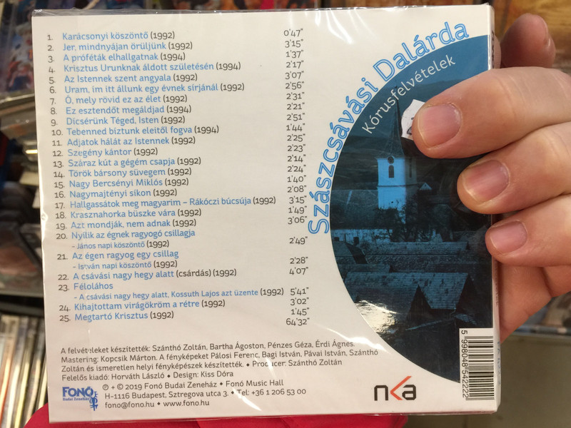 Szászcsávási Dalárda ‎– Szászcsávási Többszólamú Kórusfelvételek 1992-94 / Dézsi Ferenc, A Szászcsávási Dalárda Karnagya Emlékére / Fonó Records ‎Audio CD 2019 / FA 422-2
