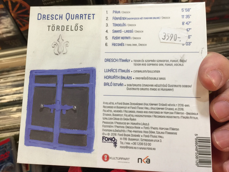 Dresch Quartet ‎– Tördelős / Fonó Records ‎Audio CD 2016 / FA 381-2