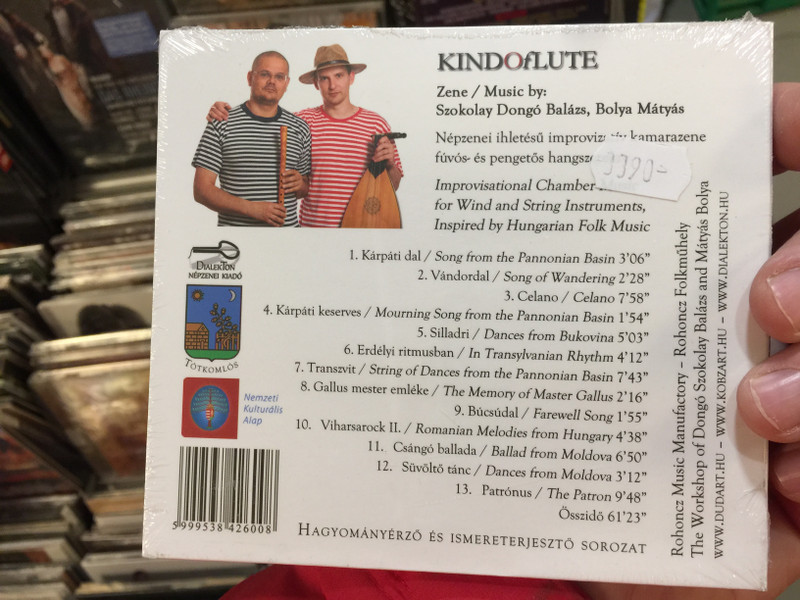KindOfLute - Szokolay Dongó Balázs, Bolya Mátyás / Hungarian Folk & Impro / Dialekton Népzenei Kiadó ‎Audio CD 2011 / BS-CD 15