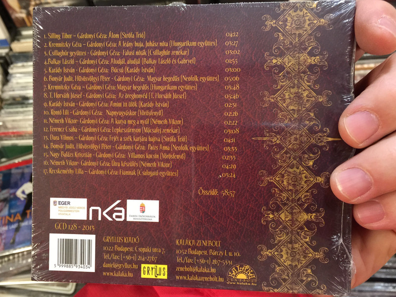 Gárdonyi, a költő - A 34. Kaláka Fesztivál dalnokversenyének legjobb produkciói / Eger, 2013. junius 30. / Gryllus Kiadó Audio CD / GCD 128-2013
