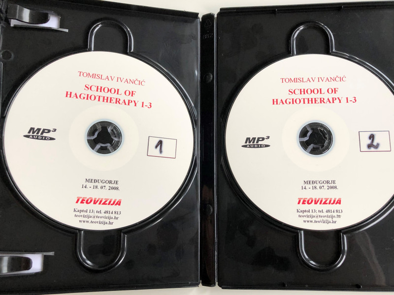 School of hagiotherapy 1-3. MP3 Audio CD 1. - 3. Škola hagioterapije / by Tomislav Ivančić / Međugorje 14.-18.07.2008 / Teovizija / 2x mp3 Discs (Hagioterapija2CD)