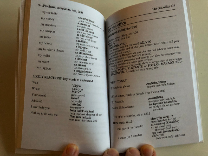 Just Enough Hungarian / How to get by & be easily Understood / An up-to-date phrase book of everyday speech - with a mini dictionary of more than 500 useful words and phrases / 6th edition / Corvina Books (9789631357370)