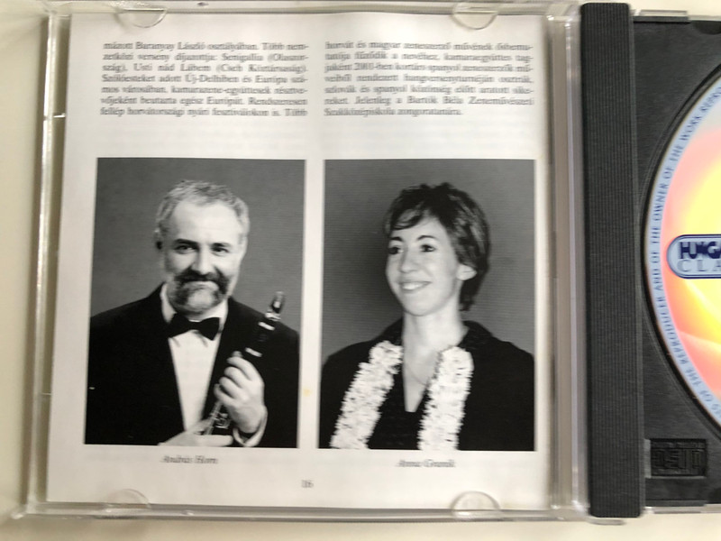 Clarinettist Composers / Muller, Baermann, Jeanjean, Miluccio, Prinz / Clarinet: Andras Horn / Piano: Anna Granik / Hungaroton Classic Audio CD 2004 Stereo / HCD 32309