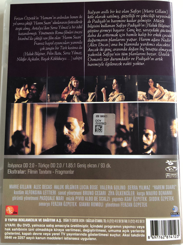 Harem Suare DVD 1999 / Directed by Ferzan Özpetek / Starring: Marie Gillain Alex Descas (8697762814123)