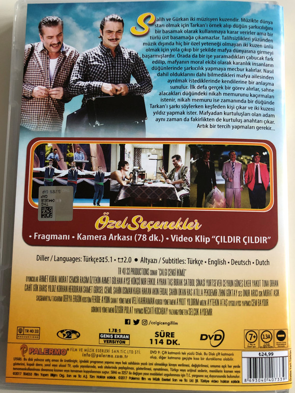 Çalgı Çengi İkimiz DVD 2017 / Directed by Selçuk Aydemir / Starring: Ahmet Kural, Murat Cemcir, Rasim Öztekin, Ayhan Taş (8693040407339)