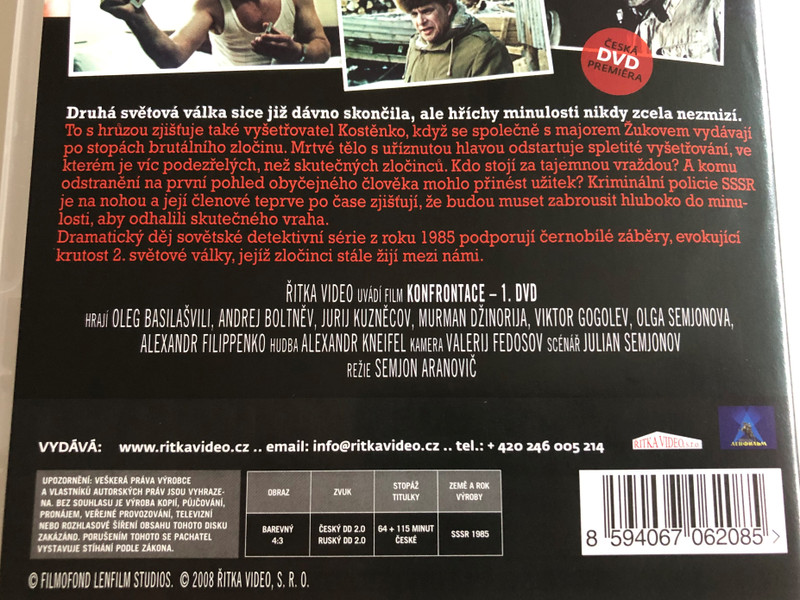 Konfrontace - 1. DVD Confrontation / Directed by Semjon Aranovič / Starring: Oleg Basilašvili, Andrej Boltnev, Jurij Kuznecov, Murman Džinorija, Viktor Gogolev / Czech Crime Series (8594067062085)