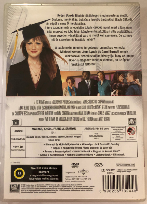  Post Grad DVD 2009 Diploma után / Directed by Vicky Jenson / Starring: Alexis Bledel, Zach Gilford, Michael Keaton, Jane Lynch (5996255732443)