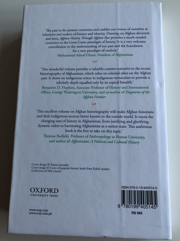 Afghan History through Afghan Eyes by Nile Green / Oxford University Press 2017 / Hardcover (9780199405145)