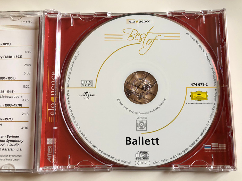 Best of Ballett / Berliner Philharmoniker, London Symphony Orchestra, Wiener Philharmoniker, Claudio Abbado, Herbert von Karajan, James Levine, Seiji Ozawa ‎/ Deutsche Grammophon ‎Audio CD / 474 678-2