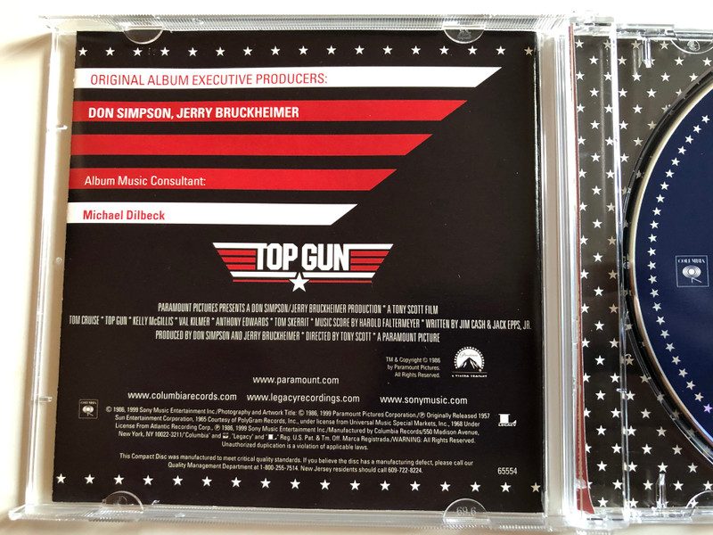 Original Motion Picture Soundtrack - Top Gun / Special Expanded Edition / Kenny Loggins: Danger Zone, Cheap Trick: Mighty Wings, Kenny Loggins: Playing With The Boys, Teena Marie: Lead Me On... / Columbia ‎Audio CD 1999 / CK 65554