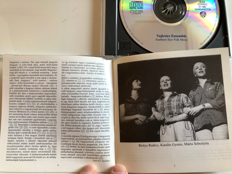 Vujicsics Ensemble - Southern Slav Folk Music (Délszláv Népzene) / Hungaroton Classic Audio CD 2000 Stereo / HCD 18057