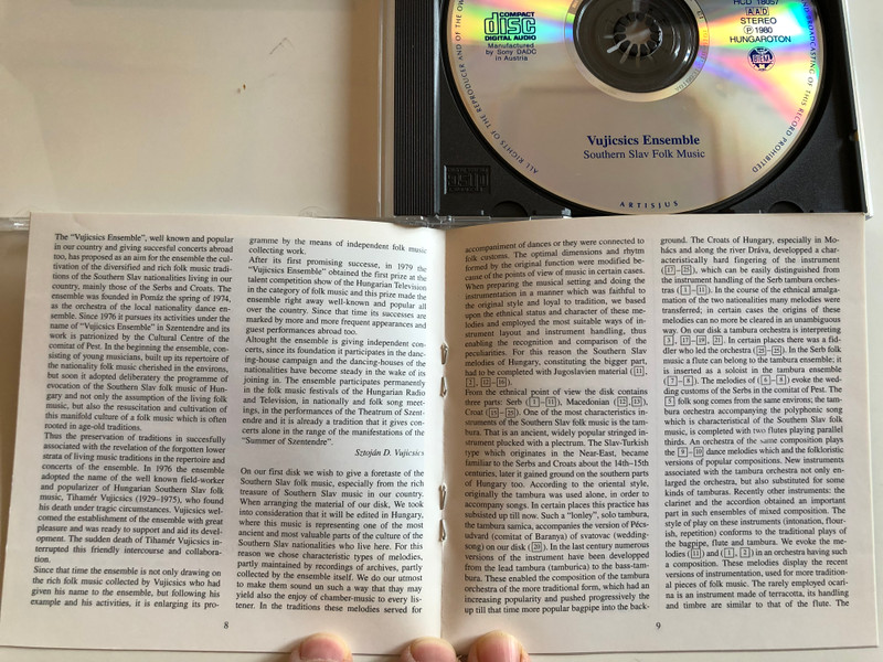 Vujicsics Ensemble - Southern Slav Folk Music (Délszláv Népzene) / Hungaroton Classic Audio CD 2000 Stereo / HCD 18057
