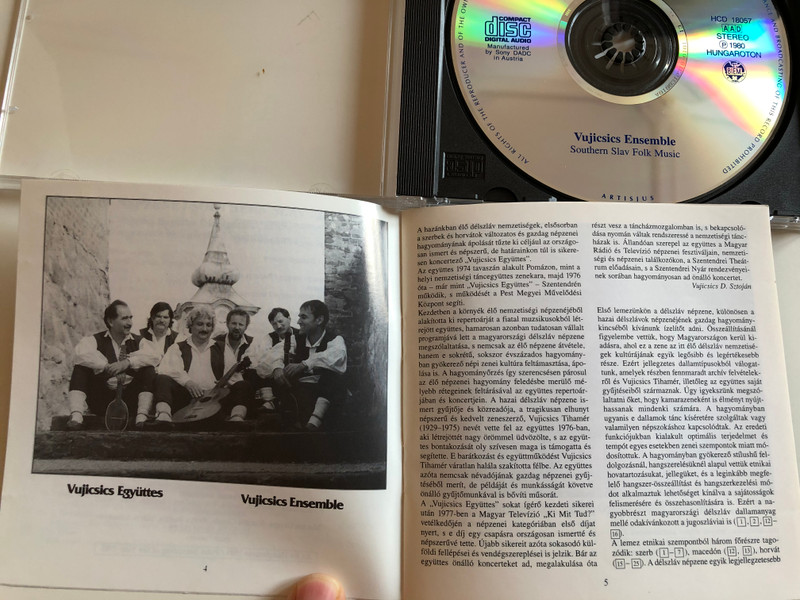Vujicsics Ensemble - Southern Slav Folk Music (Délszláv Népzene) / Hungaroton Classic Audio CD 2000 Stereo / HCD 18057