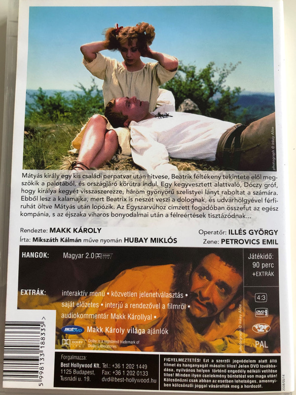 Mit csinált felséged 3-tól 5-ig? DVD 1964 What did thine Majesty do between 3 and 5? / Directed by Makk Károly / Starring. Darvas Iván, Psota Irén / Hungarian comedy film (5998133188335)