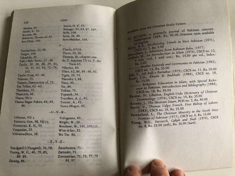 Shadows in the Dark by John Rooney M.H.M / Pakistan Christian History Monography No. 1 / Christian Study Centre Rawalpindi 1984 / A history of Christianity in Pakistan up to the 10th century / Paperback (PakistanChristianHistory No.1)