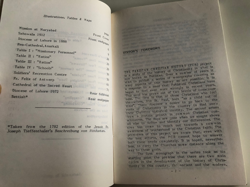 Into Deserts by John Rooney M.H.M / Pakistan Christian History Monograph No. 4 / Christian Study Centre Rawalpindi 1986 / Paperback (PakistanChristianHistoryNo4)