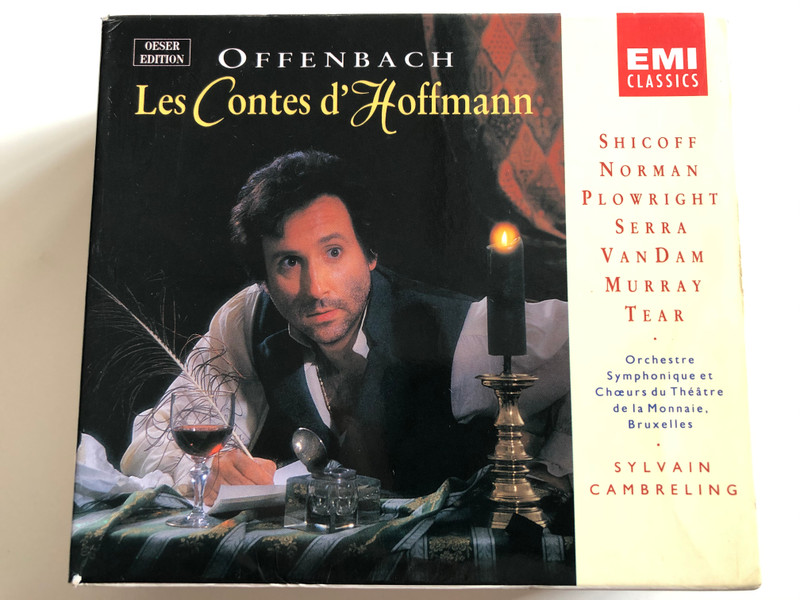 Offenbach ‎– Les Contes D'Hoffmann / Shicoff, Norman, Plowright, Serra, Van Dam, Murray, Tear / Orchestre Symphonique Et Choeurs Du Théâtre De La Monnaie, Bruxelles / Sylvain Cambreling / EMI Digital ‎Box Set, 3x Audio CD Stereo / CDS 7 49641 2