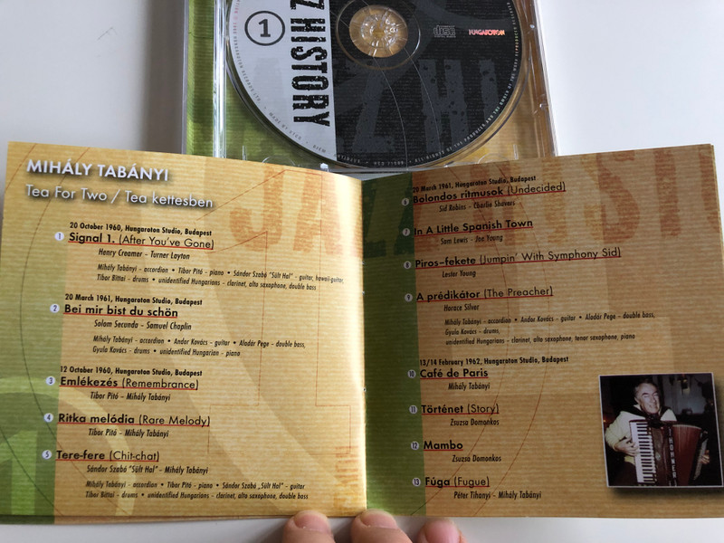 Jazz History 1 / Mihály Tabányi ‎– Tea For Two, Tea Kettesben / Hungaroton ‎Audio CD 2000 / HCD 71008