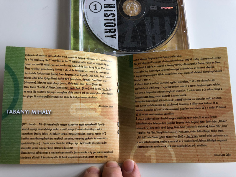 Jazz History 1 / Mihály Tabányi ‎– Tea For Two, Tea Kettesben / Hungaroton ‎Audio CD 2000 / HCD 71008