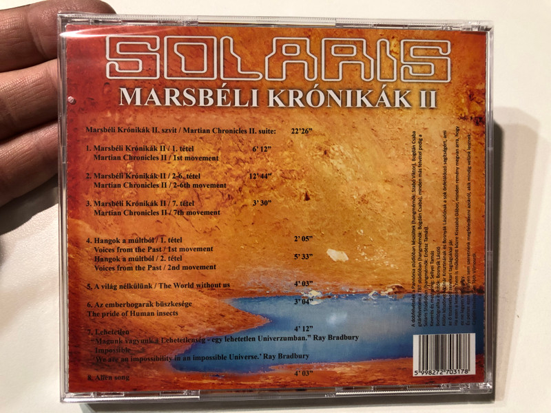 Marsbéli Krónikák II - Martian Chronicles II / Solaris Audio CD 2014 (5998272703178)