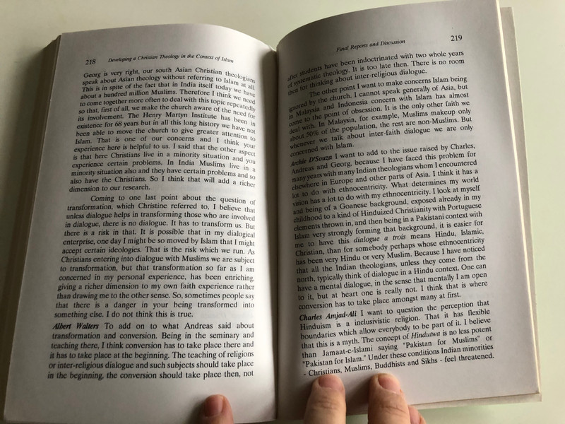Developing Christian Theology in the Context of Islam by Christine Amjad-Ali / Christian Study Centre, Rawalpindi 1996 / Paperback / A Report of the Silver Jubilee Seminar held at the Christian Study Centre, Rawalpindi, Pakistan, November 22-27, 1993 (DevelopingChristianTheology)