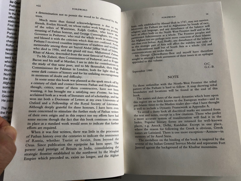 The Pathans by Sir Olaf Caroe / With an epilogue on Russia / Oxford in Asia Historical Reprints / Oxford University Press 2019 / Hardcover (978-0195772210)