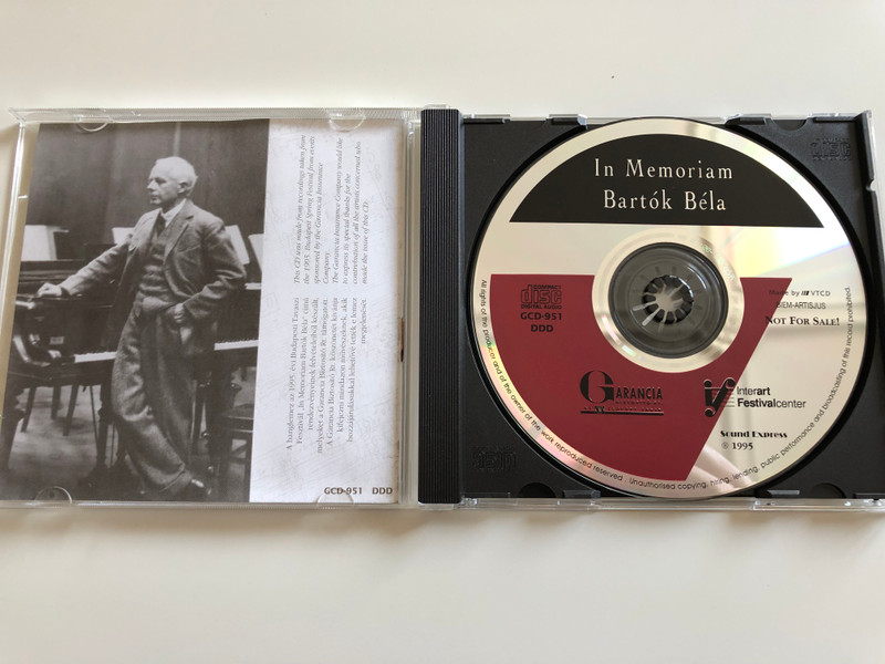 In Memoriam Bartók Béla / Sound Express ‎Audio CD 1995 / GCD-951