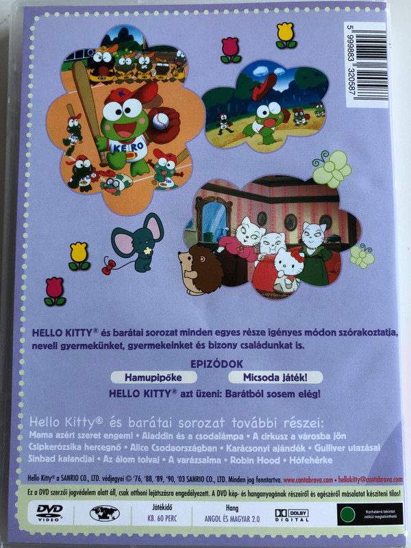 Hello Kitty és barátai - Hamupiőke DVD / 2 epizód - 2 episodes on disc! / Hamupipőke, Micsoda játék! (5999883320587)