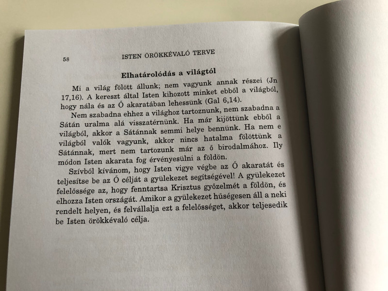 Isten örökkévaló terve by Watchman Nee / God's Eternal Plan in Hungarian language / A gyülekezet döntő szerepe Isten vágyának megvalósításában / Élet folyama Alapítvány (Living Stream Ministry) 2002 / Paperback (0736307672)