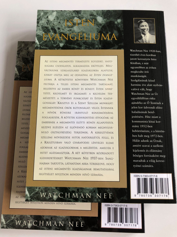 Isten Evangéliuma - Az Isteni megmentés ereje Vol. 1 & 2 by Watchman Nee / Hungarian edition of The Gospel of God / Living Stream Ministry 2000 / Paperback / Élet folyama Alapítvány (9780736307178)